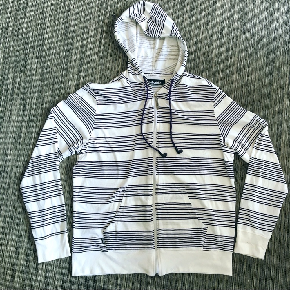 Zip Hoodie w/built-in Earbuds
